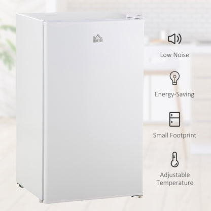 91 Litre Freestanding Under Counter Fridge with Chiller Box, Reversible Door, Adjustable Thermostat 47.5cm Wide Noise Level: Decibels 40 White