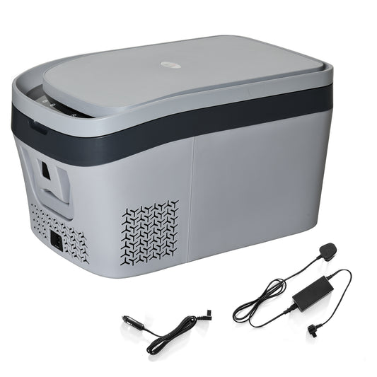 12 Volt Car Refrigerator, 24L Portable Compressor Cooler, Fridge Freezer for Car, RV, Camping and Home Use, -18-20°C