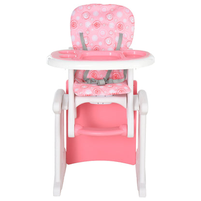 3-in-1 Baby Booster High Chair Seat Pink