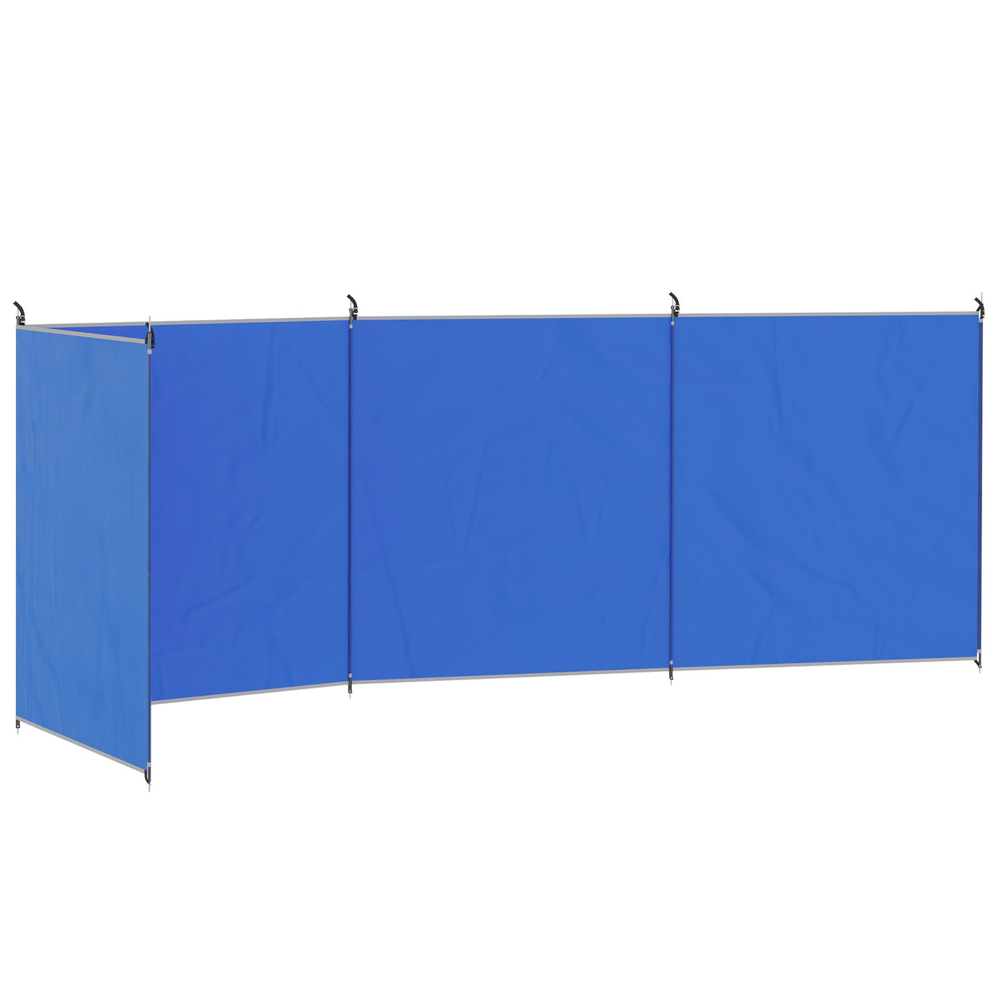 Outsunny 5 Pole Camping Windbreaks, Beach Wind Shield Shelter with Carry Bag and Steel Poles, Outdoor Caravan Privacy Shield, 540cm x 150cm