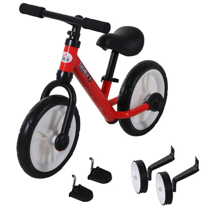 Toddlers Removable Stabiliser Balance Bike Red