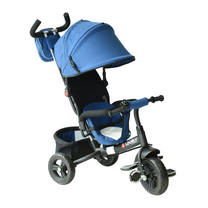 Baby Ride on Tricycle Stroller With Canopy-Blue