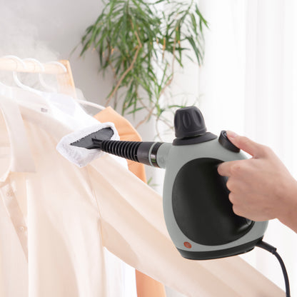 Handheld Steam Cleaner Chemical Free Cleaning Portable Multi Purpose Steamer With 9 Pieces Accessory Kit 1050W 350ML Tank - Grey