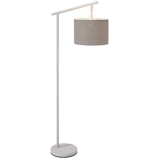 Modern Floor Lamp with 350° Rotating Lampshade, for Living Room and Bedroom, LED Bulb Included, Grey