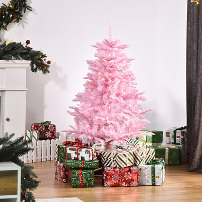 4FT Pop-up Artificial Christmas Holiday Tree Decoration With Automatic Open For Home Party, Pink