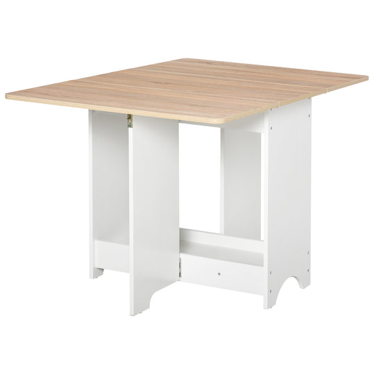 Foldable Dining Table Drop-Leaf Folding Desk Side Console with Storage Shelf for Kitchen,Dining Room