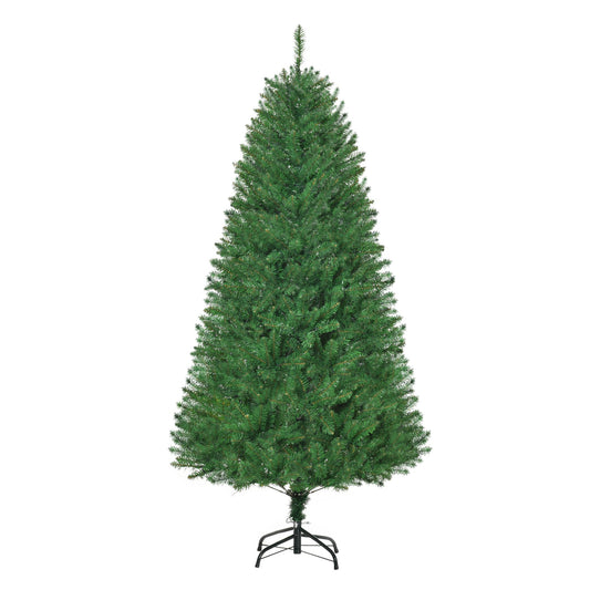 6ft Prelit Christmas Tree Artificial Tree Warm White LED Light Holiday Home Decoration, Green