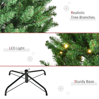 4 Feet Pre Lit Artificial Christmas Tree Warm White LED Light Holiday Home Decoration, Green