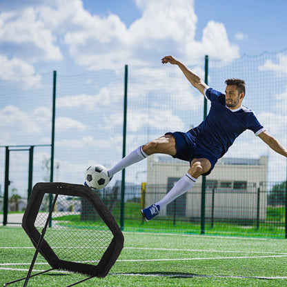 SPORTNOW Football Rebounder Net with 5 Adjustable Angles, Foldable Football Kickback Target Goal for Play Training Teaching, Indoor and Outdoor Use