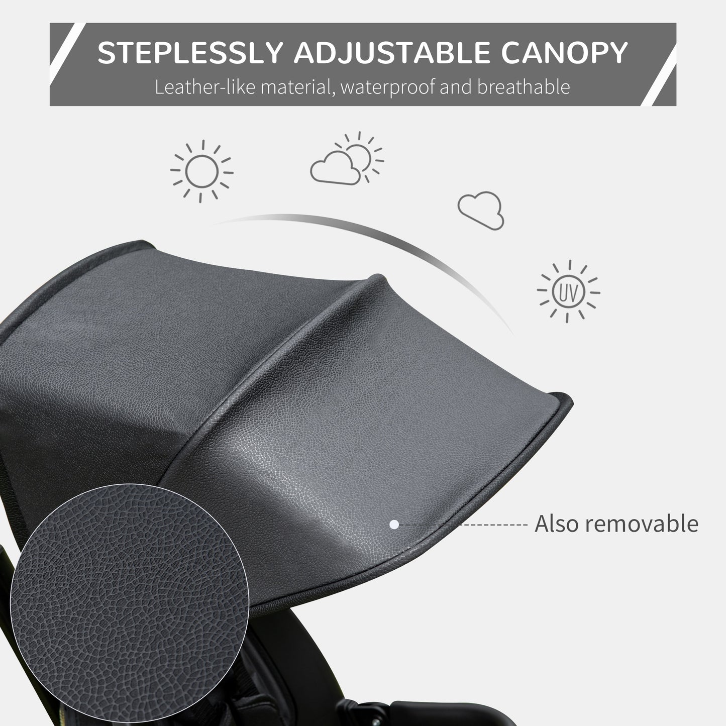 4 in 1 Baby Tricycle Toddler Stroller Foldable Pedal Tricycle w/ Reversible Angle Adjustable Seat Removable for 1-5 Years - Black