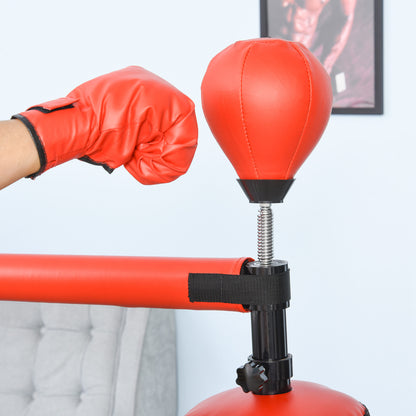 Freestanding Boxing Punch Bag Stand with Rotating Flexible Arm, Speed Ball, Waterable Base by HOMCOM