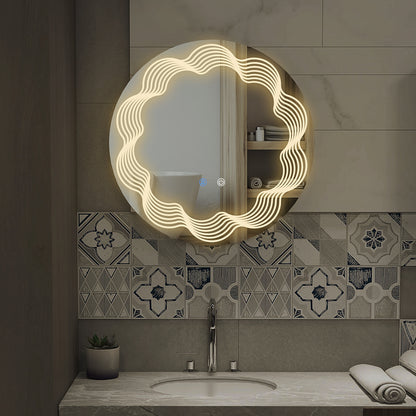 Kleankin LED Bathroom Mirror, Dimming Lighted Bathroom Mirror, Wall Mounted Vanity Mirror with 3 Colour, Smart Touch, Anti-Fog, 71cm