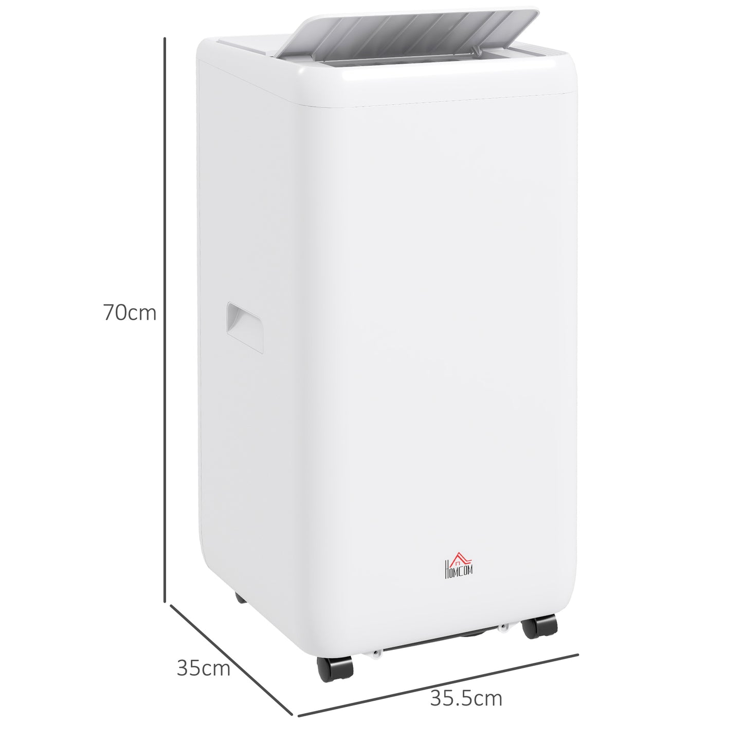 12,000 BTU Mobile Air Conditioner for Room up to 28m², with Dehumidifier, Auto & Sleep Mode, 24H Timer, Wheels