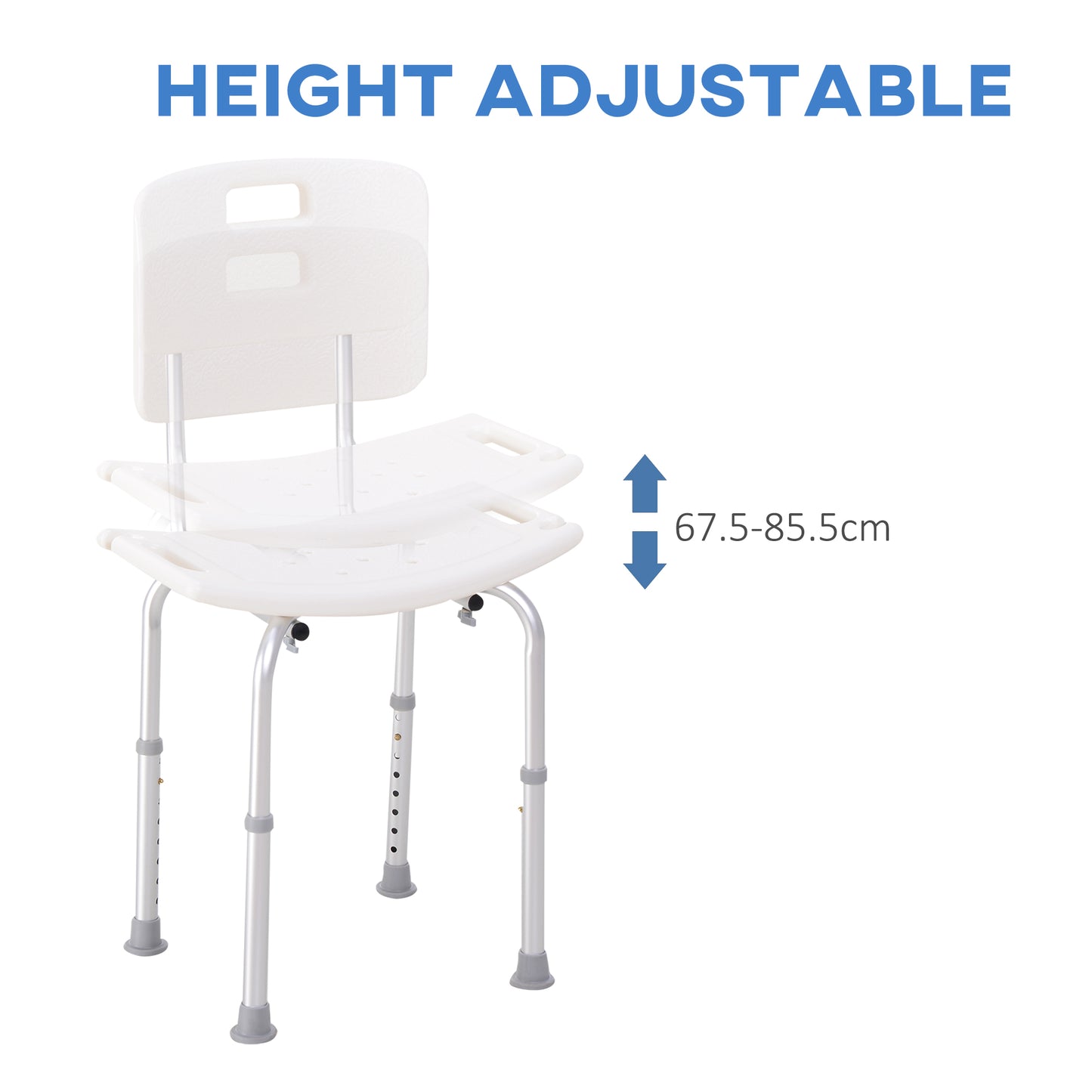 Bathroom Chair Shower Stool Safety Seat Bath With Adjustable Positions