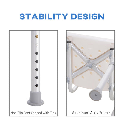 Bathroom Chair Shower Stool Safety Seat Bath With Adjustable Positions