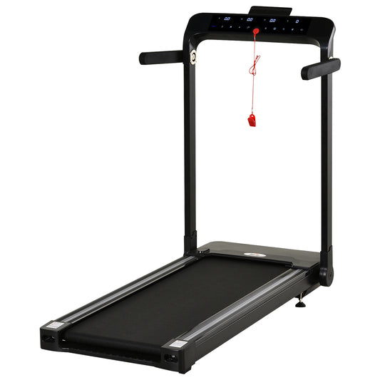 600W Foldable Steel Motorised Treadmill Black