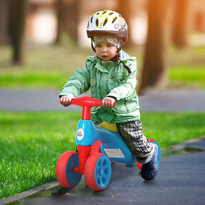 Toddler Training Walker Balance Ride-On Toy with Rubber Wheels Blue