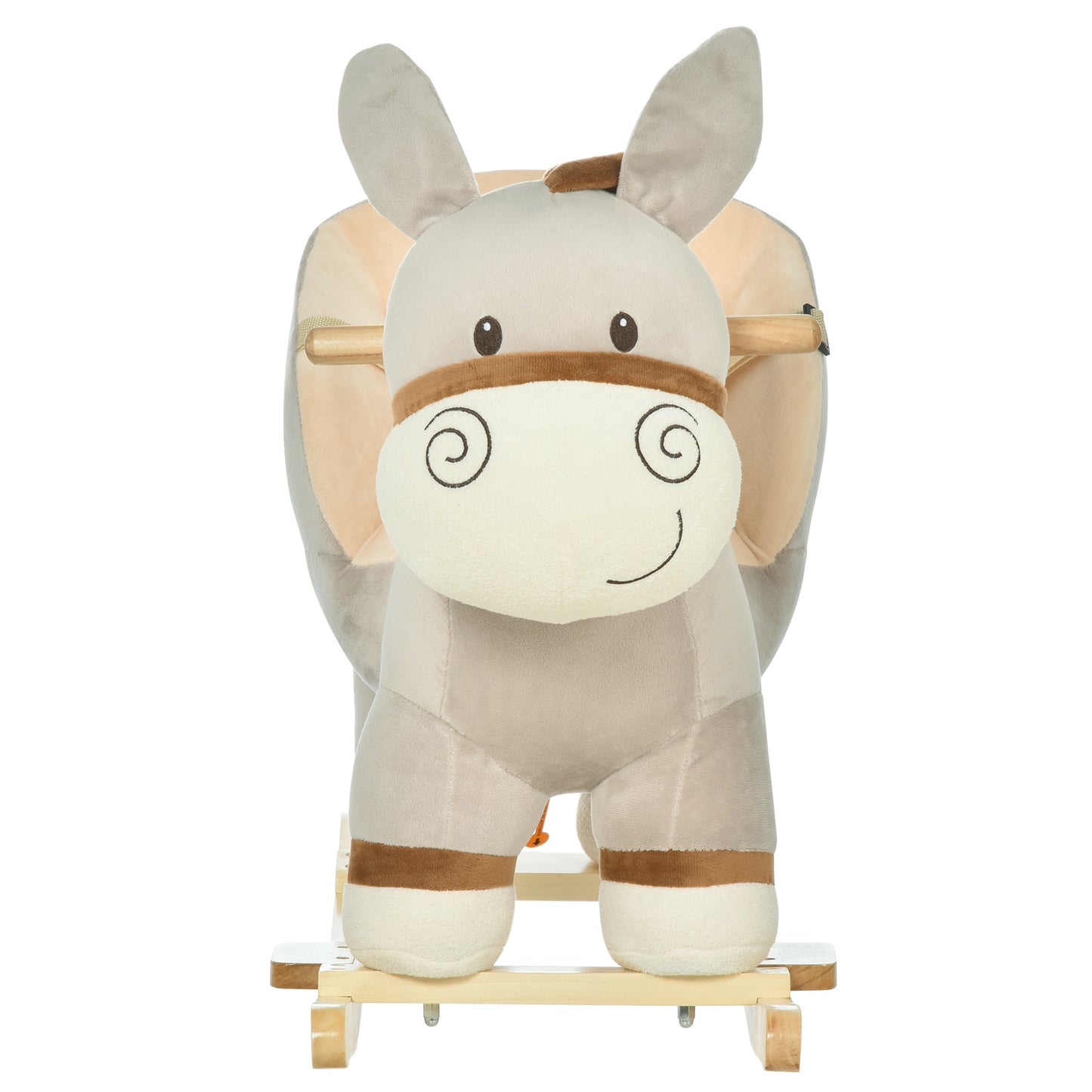 Toddlers Donkey Plush Rocking Ride On w/ Sound Grey