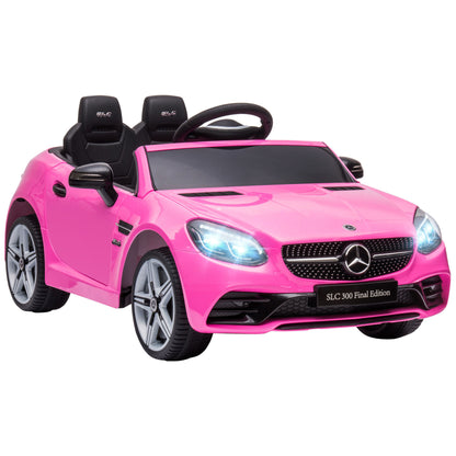 AIYAPLAY Mercedes Benz SLC 300 Licensed 12V Kids Electric Ride On Car With Parental Remote For 3-6 Years Pink