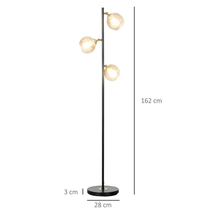 Tree Floor Lamp for Living Room Bedroom with 3 Light, Modern Standing Lamp, (Bulb not Included), 162cm, Grey