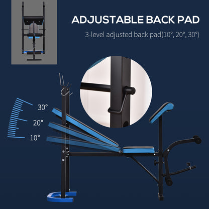 Adjustable Weight Bench with Leg Developer Barbell Rack for Lifting and Strength Training Multifunctional Workout Station for Home Gym Fitness