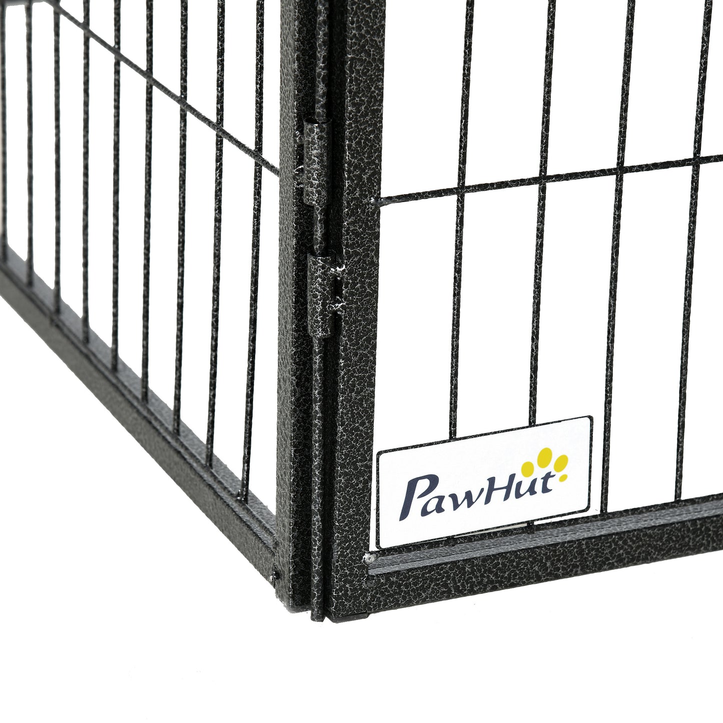 PawHut Heavy Duty Pet Playpen, 12 Panels Puppy Play Pen, Foldable Steel Dog Exercise Fence, with 2 Doors Locking Latch, 80 x 60 cm