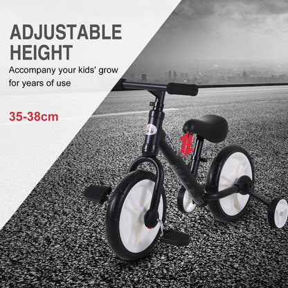 Toddlers Removable Stabiliser Balance Bike Black