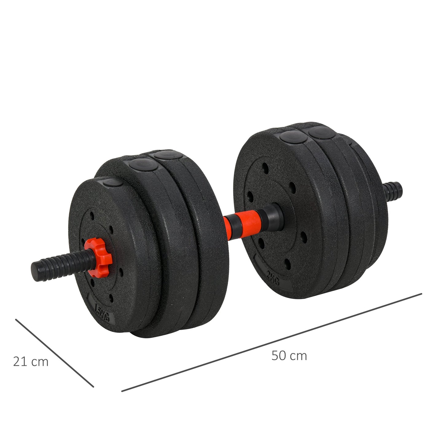 25kg 2 IN 1 Adjustable Dumbbells Weight Set, Dumbbell Hand Weight Barbell for Body Fitness, Lifting Training for Home, Office, Gym, Black