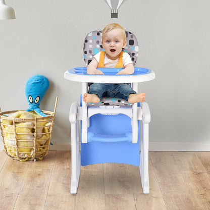 3-in-1 Baby Booster High Chair Seat Blue