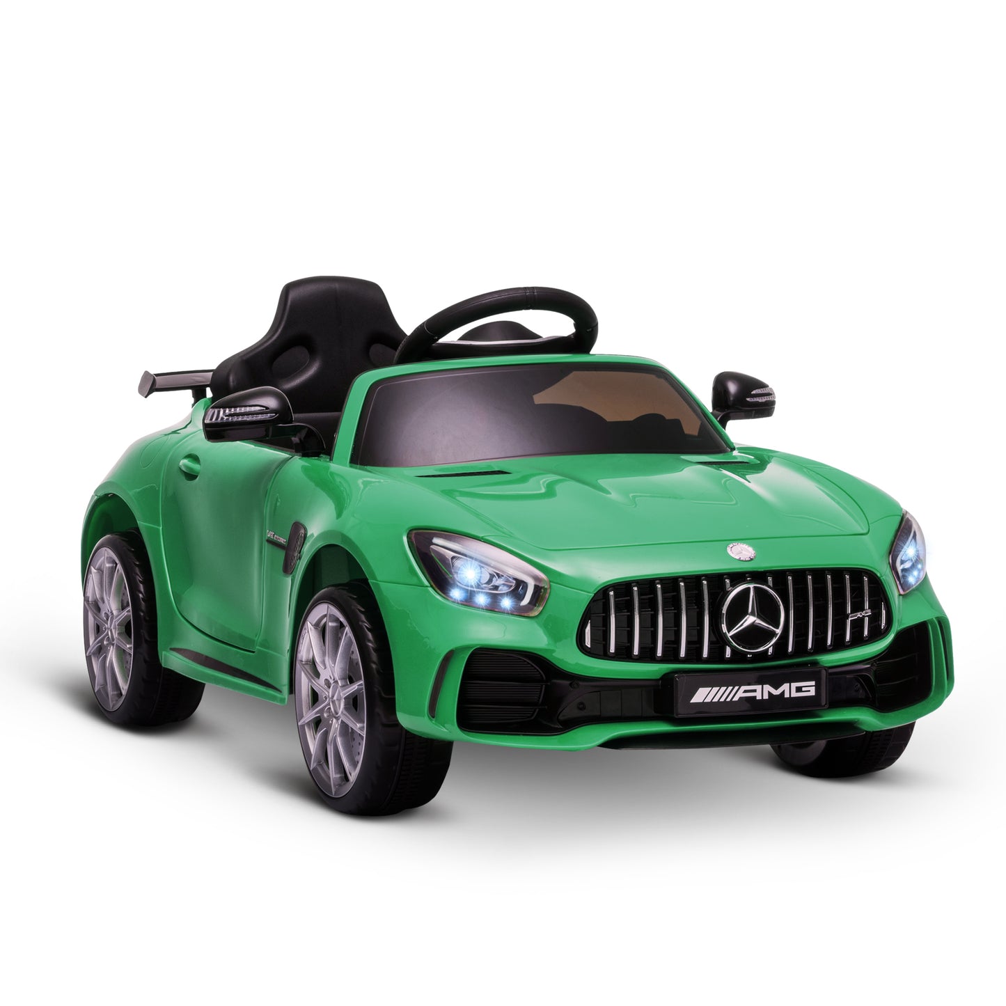 12 Volt Battery-powered 2 Motors Kids Electric Ride On Car GTR Toy with Parental Remote Control Music Lights MP3 for 3-5 Years Old Green