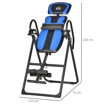 Foldable Gravity Inversion Table, Back Therapy Fitness Bench With Soft Ankle Cushions, for Home