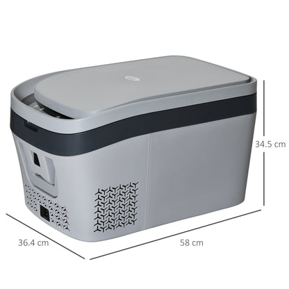 12 Volt Car Refrigerator, 24L Portable Compressor Cooler, Fridge Freezer for Car, RV, Camping and Home Use, -18-20°C