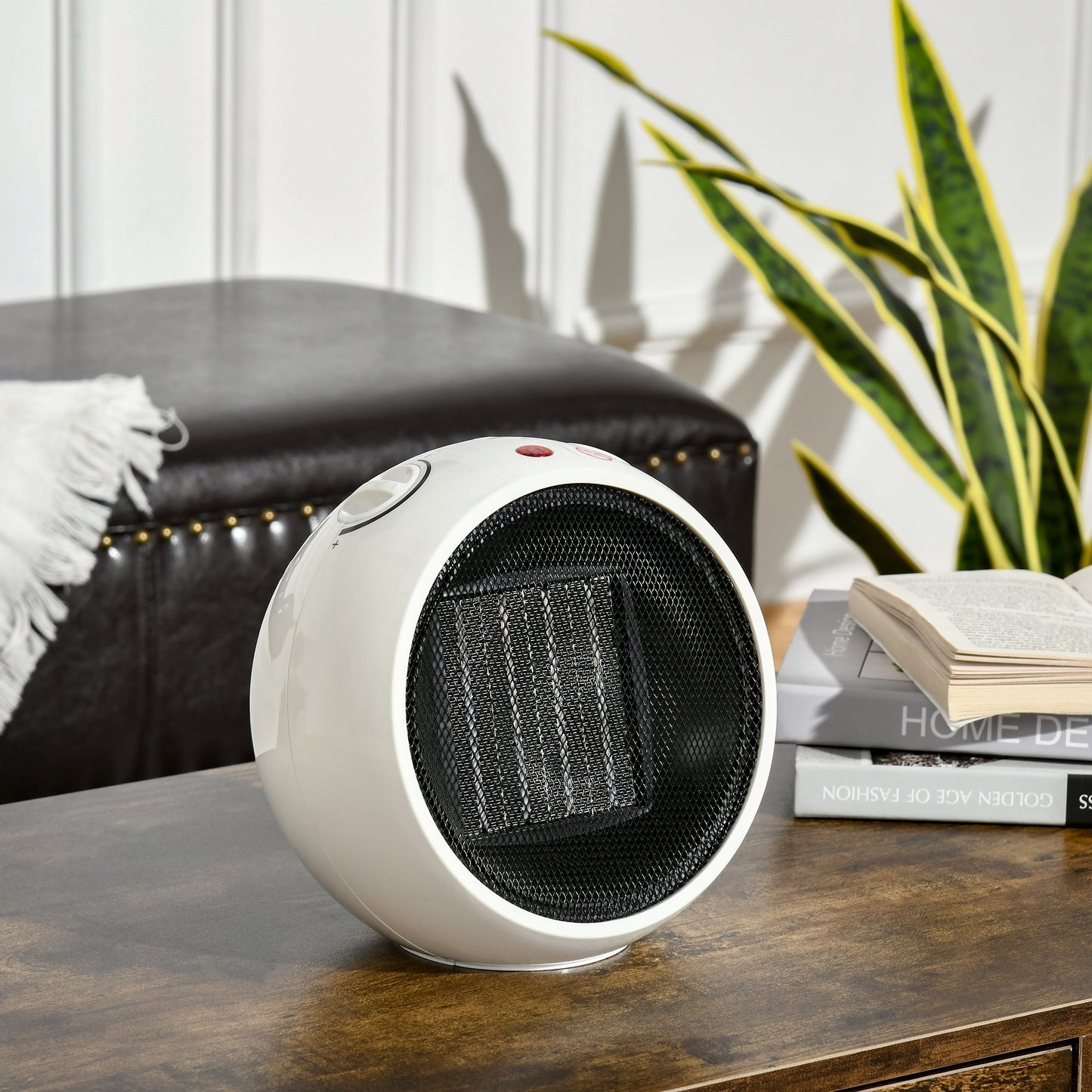 Small Space Ceramic Electric Heater with 3 Heating Mode, Adjustable Temperature, Tip-Over & Overheating Protection, 900W/1500W