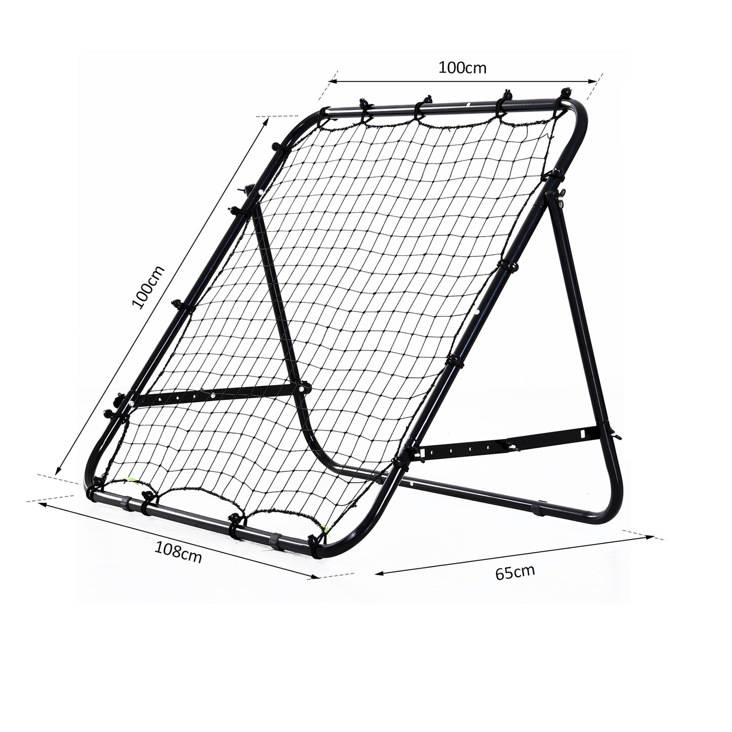 Adults Football Training Aid Multi-Sports Practice W/PE Mesh Metal Tube, 108W x 100D x 65Hcm-Black